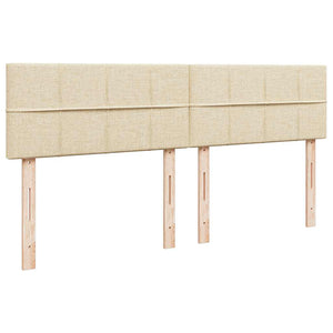 Κρεβάτι Boxspring με Στρώμα Κρεμ 200x200 εκ. Υφασμάτινο