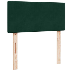 Κρεβάτι Boxspring με Στρώμα Σκούρο Πράσινο 100x200εκ. Βελούδινο