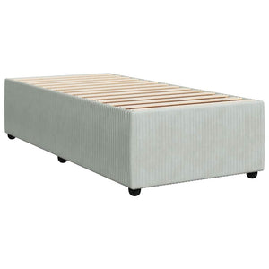 Κρεβάτι Boxspring με Στρώμα Ανοιχτό Γκρι 100x200 εκ. Βελούδινο - Pakobazaar