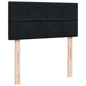 Κρεβάτι Boxspring με Στρώμα Μαύρο 100x200 εκ. Βελούδινο - Pakobazaar