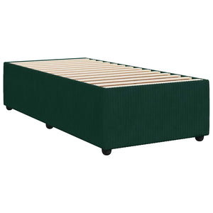 Κρεβάτι Boxspring με Στρώμα Σκούρο Πράσινο 100x200εκ. Βελούδινο