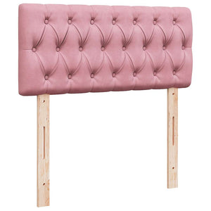 Κρεβάτι Boxspring με Στρώμα Ροζ 100x200 εκ. Βελούδινο - Pakobazaar