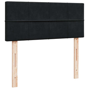 Κρεβάτι Boxspring με Στρώμα Μαύρο 120x190 εκ. Βελούδινο - Pakobazaar