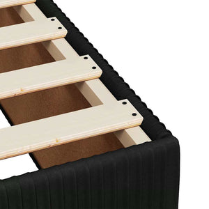 Κρεβάτι Boxspring με Στρώμα Μαύρο 120x190 εκ. Βελούδινο - Pakobazaar