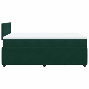 Κρεβάτι Boxspring με Στρώμα Σκούρο Πράσινο 120x190εκ. Βελούδινο - Pakobazaar