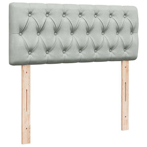 Κρεβάτι Boxspring με Στρώμα Ανοιχτό Γκρι 120x190 εκ. Βελούδινο - Pakobazaar