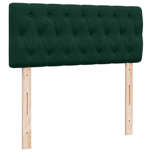 Κρεβάτι Boxspring με Στρώμα Σκούρο Πράσινο 120x190εκ. Βελούδινο - Pakobazaar