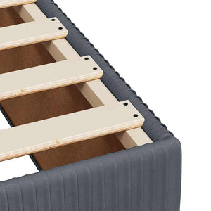 Κρεβάτι Boxspring με Στρώμα Σκούρο Γκρι 120x190 εκ. Βελούδινο