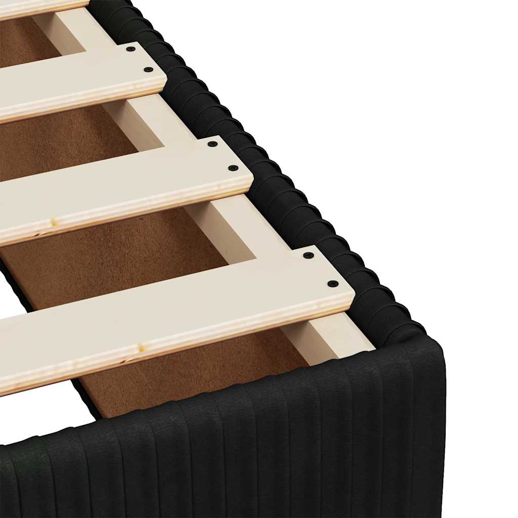 Κρεβάτι Boxspring με Στρώμα Μαύρο 120x190 εκ. Βελούδινο