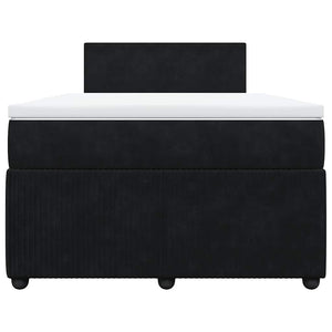 Κρεβάτι Boxspring με Στρώμα Μαύρο 120 x 200 εκ. Βελούδινο - Pakobazaar