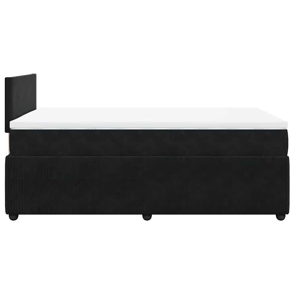 Κρεβάτι Boxspring με Στρώμα Μαύρο 120 x 200 εκ. Βελούδινο - Pakobazaar