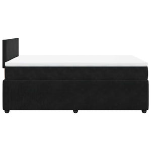 Κρεβάτι Boxspring με Στρώμα Μαύρο 120 x 200 εκ. Βελούδινο - Pakobazaar