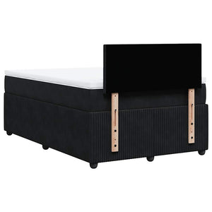 Κρεβάτι Boxspring με Στρώμα Μαύρο 120 x 200 εκ. Βελούδινο - Pakobazaar