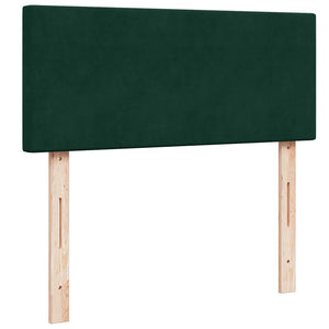 Κρεβάτι Boxspring με Στρώμα Σκούρο Πράσινο 120x200εκ. Βελούδινο - Pakobazaar