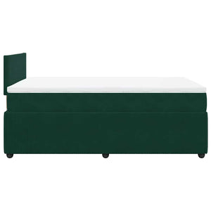 Κρεβάτι Boxspring με Στρώμα Σκούρο Πράσινο 120x200εκ. Βελούδινο - Pakobazaar