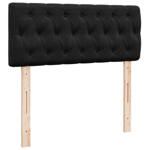 Κρεβάτι Boxspring με Στρώμα Μαύρο 120 x 200 εκ. Βελούδινο