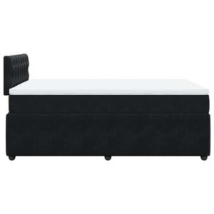 Κρεβάτι Boxspring με Στρώμα Μαύρο 120 x 200 εκ. Βελούδινο