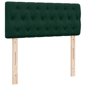 Κρεβάτι Boxspring με Στρώμα Σκούρο Πράσινο 120x200εκ. Βελούδινο - Pakobazaar