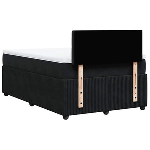 Κρεβάτι Boxspring με Στρώμα Μαύρο 120 x 200 εκ. Βελούδινο - Pakobazaar