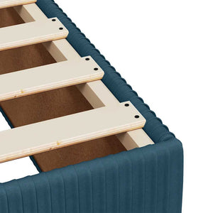 Κρεβάτι Boxspring με Στρώμα Μπλε 160x200 εκ. Βελούδινο - Pakobazaar