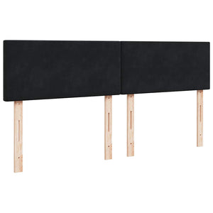 Κρεβάτι Boxspring με Στρώμα Μαύρο 180x200 εκ. Βελούδινο - Pakobazaar