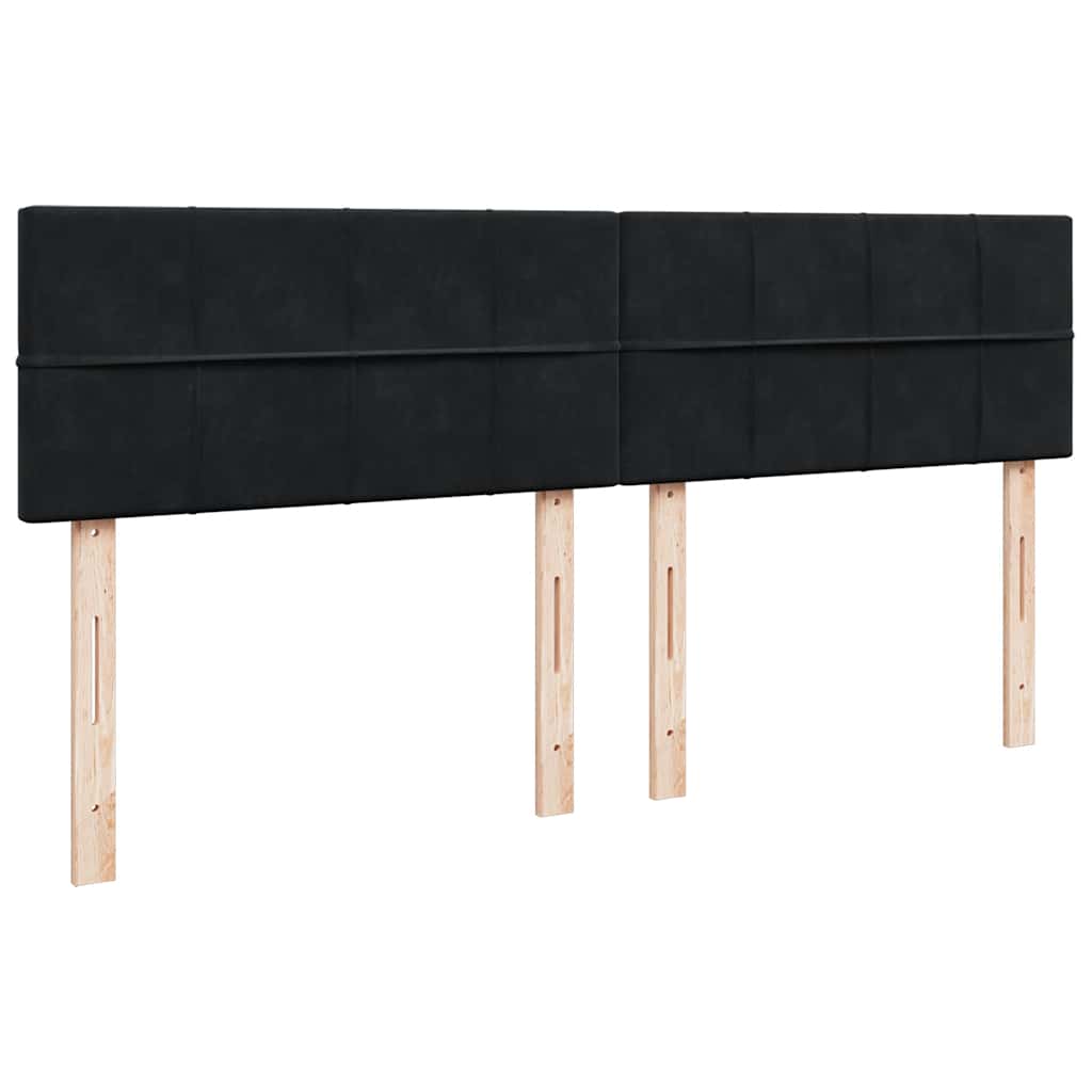 Κρεβάτι Boxspring με Στρώμα Μαύρο 180x200 εκ. Βελούδινο - Pakobazaar