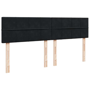 Κρεβάτι Boxspring με Στρώμα Μαύρο 180x200 εκ. Βελούδινο - Pakobazaar