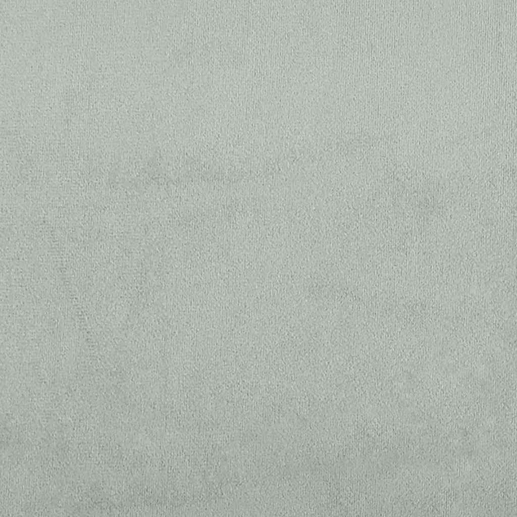 Κρεβάτι Boxspring με Στρώμα Ανοιχτό Γκρι 180x200 εκ. Βελούδινο - Pakobazaar