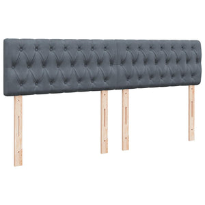 Κρεβάτι Boxspring με Στρώμα Σκούρο Γκρι 180x200 εκ. Βελούδινο