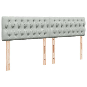 Κρεβάτι Boxspring με Στρώμα Ανοιχτό Γκρι 200x200 εκ. Βελούδινο - Pakobazaar