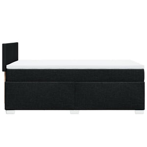 Κρεβάτι Boxspring με Στρώμα Μαύρο 80 x 200 εκ. Υφασμάτινο - Pakobazaar