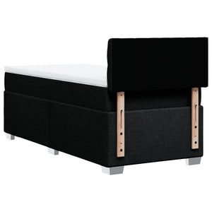 Κρεβάτι Boxspring με Στρώμα Μαύρο 80 x 200 εκ. Υφασμάτινο - Pakobazaar
