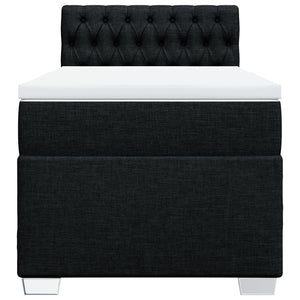 Κρεβάτι Boxspring με Στρώμα Μαύρο 80 x 200 εκ. Υφασμάτινο - Pakobazaar