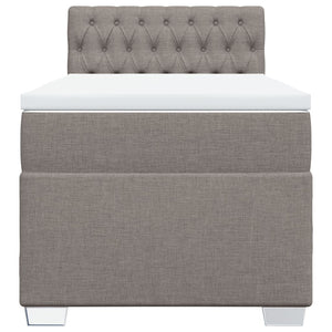 Κρεβάτι Boxspring με Στρώμα Taupe 80x200 εκ. Υφασμάτινο - Pakobazaar