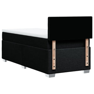 Κρεβάτι Boxspring με Στρώμα Μαύρο 80 x 200 εκ. Υφασμάτινο - Pakobazaar