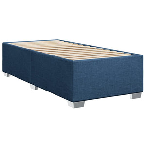 Κρεβάτι Boxspring με Στρώμα Μπλε 80x200 εκ. Υφασμάτινο