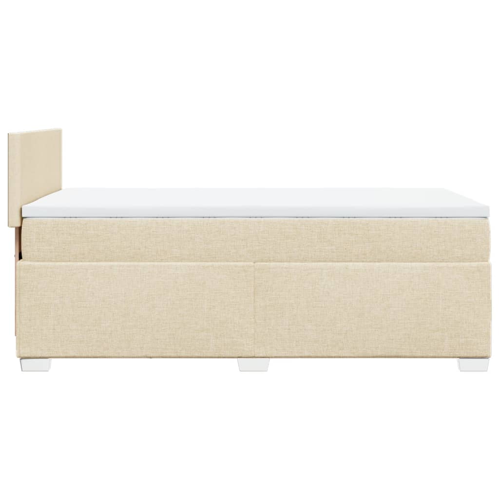 Κρεβάτι Boxspring με Στρώμα Κρεμ 90x200 εκ.Υφασμάτινο