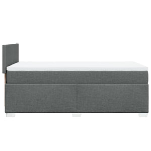 Κρεβάτι Boxspring με Στρώμα Σκούρο Γκρι 100x200 εκ. Υφασμάτινο - Pakobazaar