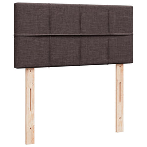 Κρεβάτι Boxspring με Στρώμα Σκούρο Καφέ 100x200 εκ. Υφασμάτινο