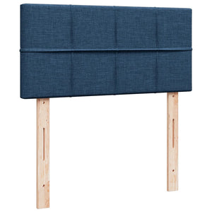 Κρεβάτι Boxspring με Στρώμα Μπλε 100 x 200 εκ. Υφασμάτινο
