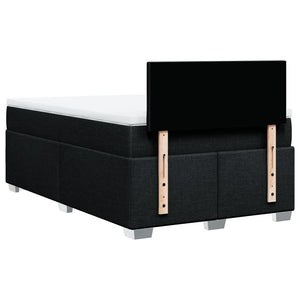 Κρεβάτι Boxspring με Στρώμα Μαύρο 120x190 εκ. Υφασμάτινο - Pakobazaar