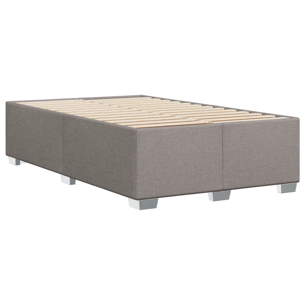 Κρεβάτι Boxspring με Στρώμα Taupe 120x190 εκ. Υφασμάτινο