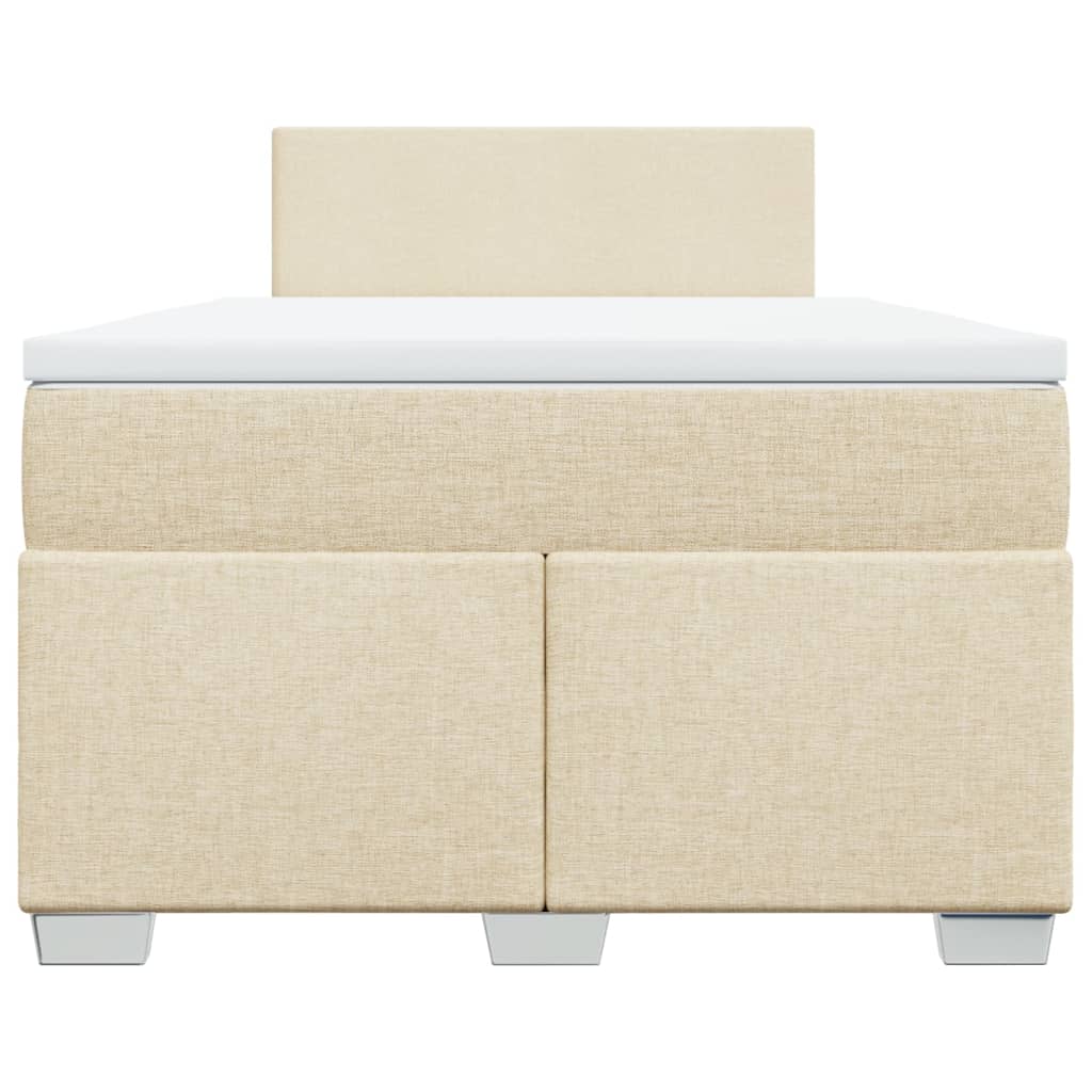Κρεβάτι Boxspring με Στρώμα Κρεμ 120x190 εκ. Υφασμάτινο
