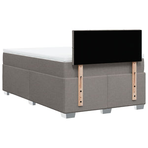 Κρεβάτι Boxspring με Στρώμα Taupe 120x190 εκ. Υφασμάτινο - Pakobazaar