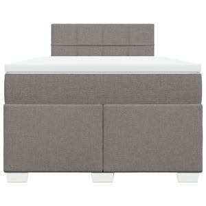 Κρεβάτι Boxspring με Στρώμα Taupe 120x190 εκ. Υφασμάτινο - Pakobazaar