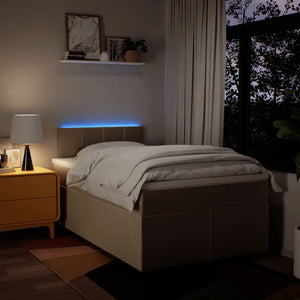 Κρεβάτι Boxspring με Στρώμα Κρεμ 120x190 εκ. Υφασμάτινο
