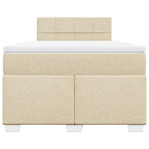 Κρεβάτι Boxspring με Στρώμα Κρεμ 120x190 εκ. Υφασμάτινο