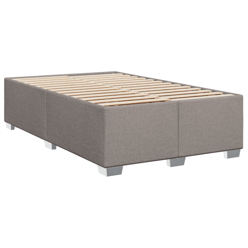 Κρεβάτι Boxspring με Στρώμα Taupe 120x190 εκ. Υφασμάτινο - Pakobazaar