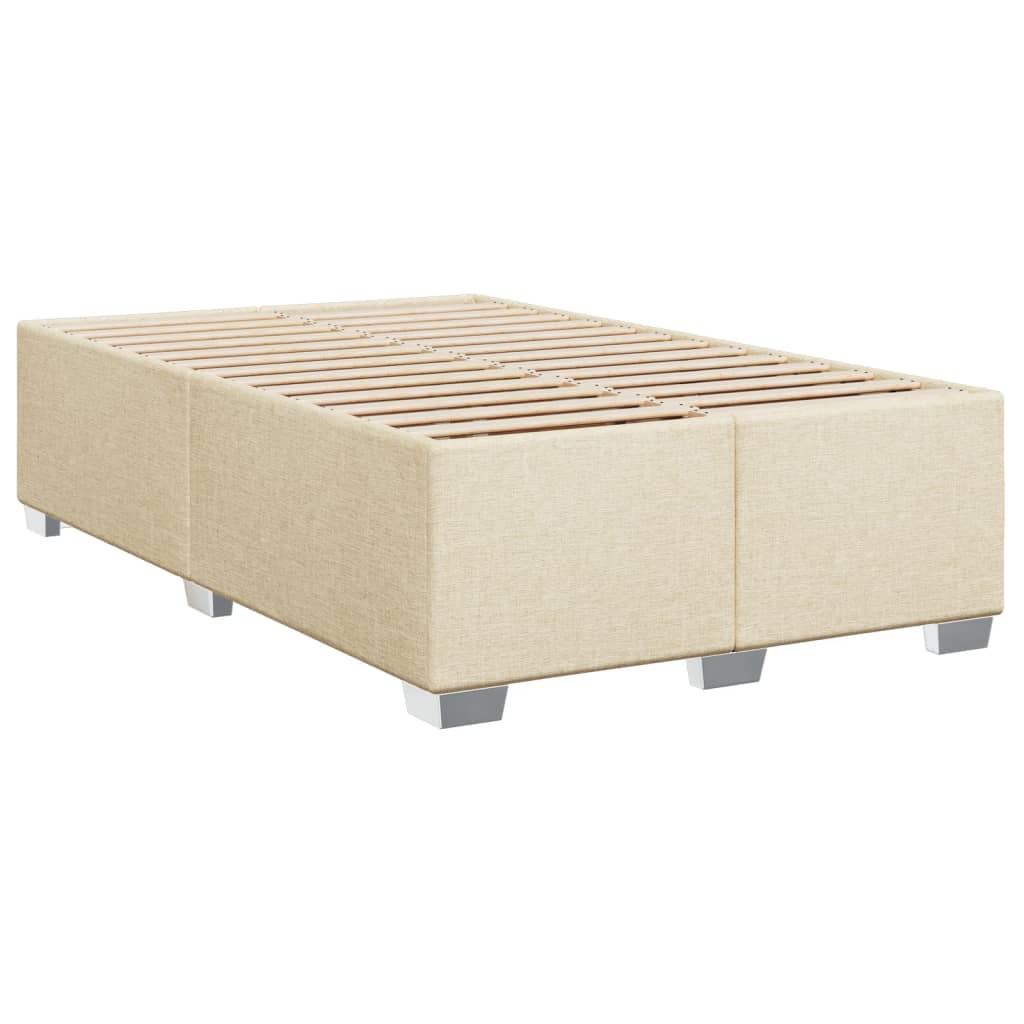 Κρεβάτι Boxspring με Στρώμα Κρεμ 120x190 εκ. Υφασμάτινο - Pakobazaar
