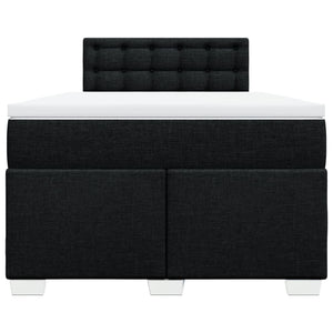 Κρεβάτι Boxspring με Στρώμα Μαύρο 120x190 εκ. Υφασμάτινο
